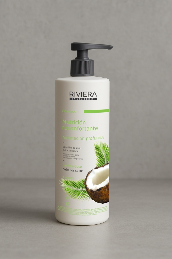 SHAMPOO PROTEINAS DE LECHE Y COCO RIVIERA 1000 ML