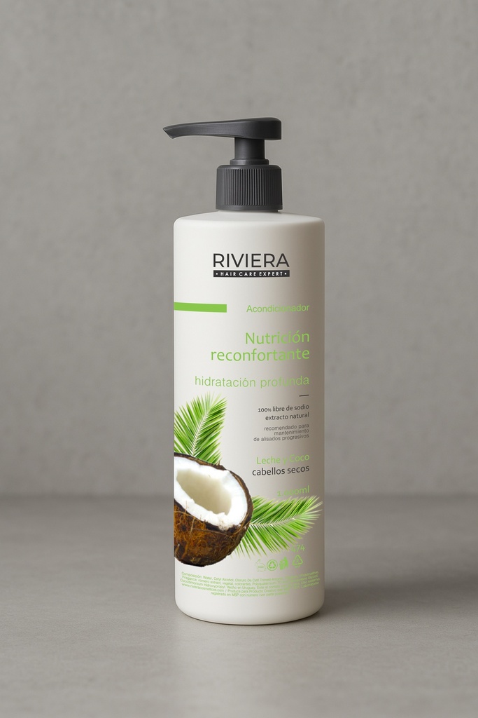 ACONDICIONADOR PROTEINAS DE LECHE Y COCO RIVIERA 1000 ML